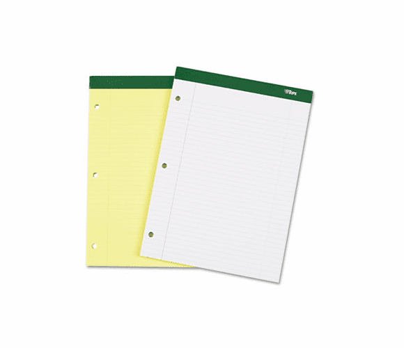 TOP63383 Double Docket Writing Pad, College Rule, Letter, Canary, 100 Sheets/Pad By TOPS BUSINESS FORMS