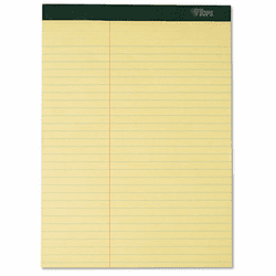 TOP63396 Double Docket Ruled Pads, Law Rule, Letter, Canary, 6 100-Sheet Pads/Pack By TOPS BUSINESS FORMS