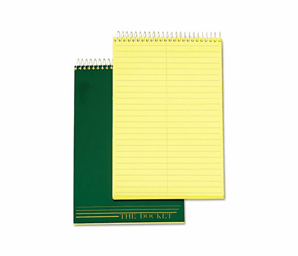 TOP63851 Docket Steno Pad, Gregg Rule, 6 x 9, Canary, 100 Sheets/Pad By TOPS BUSINESS FORMS