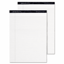 TOP63975 Docket Diamond Legal Ruled Pads, 8-1/2 x 11-3/4, WE, 2 50-Sheet Pads/Box By TOPS BUSINESS FORMS