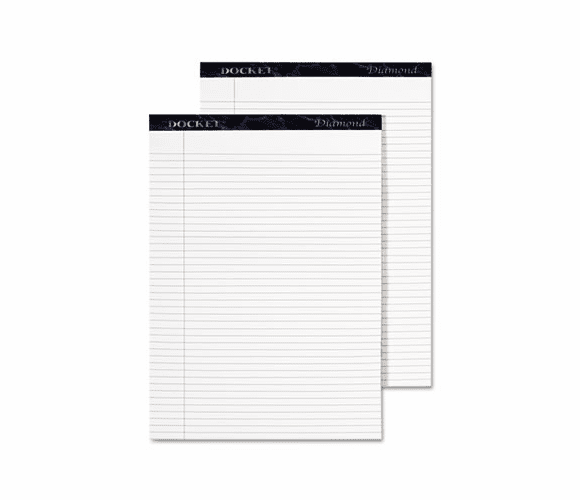 TOP63975 Docket Diamond Legal Ruled Pads, 8-1/2 x 11-3/4, WE, 2 50-Sheet Pads/Box By TOPS BUSINESS FORMS