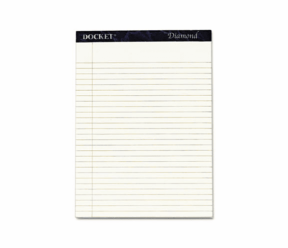 TOP63976 Docket Diamond Legal Ruled Pads, 8-1/2 x 11-3/4, Ivory, 2 50-Sheet Pads/Box By TOPS BUSINESS FORMS