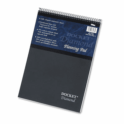 TOP63978 Docket Diamond Top-Wire Planning Pad, Lgl Rule, 8-1/2 x 11-3/4, White, 60 Sheets By TOPS BUSINESS FORMS