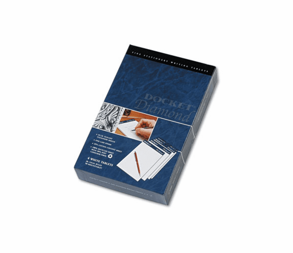 TOP63981 Docket Diamond Junior Legal Ruled Pads, 5 x 8, White, 4 50-Sheet Pads/Box By TOPS BUSINESS FORMS