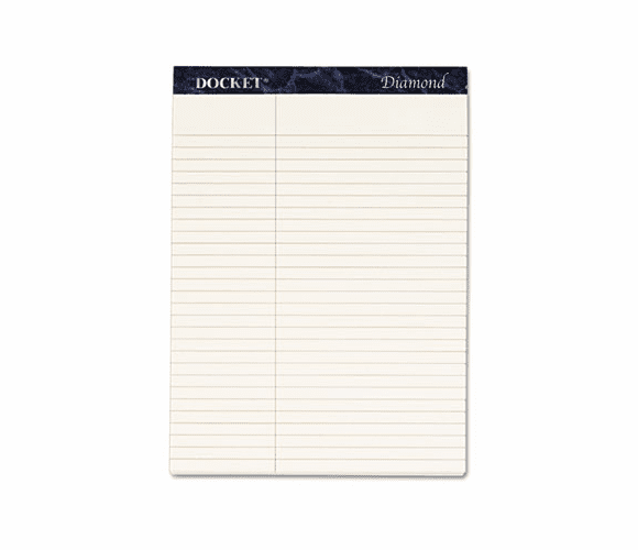 TOP63983 Docket Diamond Law Ruled Pads, 8-1/2 x 11-3/4, Ivory, 2 50-Sheet Pads/Box By TOPS BUSINESS FORMS