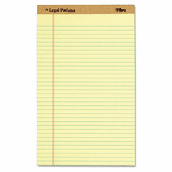 TOP71572 The Legal Pad Plus Ruled Perforated Pads, 8 12 x 14, Canary, 12/Pack By TOPS BUSINESS FORMS