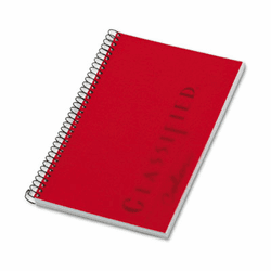 TOP73505 Notebook w/Red Cover, Narrow Rule, 5-1/2 x 8-1/2, White, 100 Sheets/Pad By TOPS BUSINESS FORMS