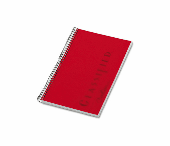 TOP73505 Notebook w/Red Cover, Narrow Rule, 5-1/2 x 8-1/2, White, 100 Sheets/Pad By TOPS BUSINESS FORMS
