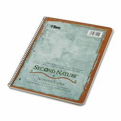 TOP74110 Second Nature Subject Wirebound Notebook, College Rule, Ltr, WE, 50 Sheets By TOPS BUSINESS FORMS