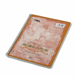 TOP74111 Second Nature Subject Wirebound Notebook, College Rule, Ltr, WE, 80 Sheets By TOPS BUSINESS FORMS