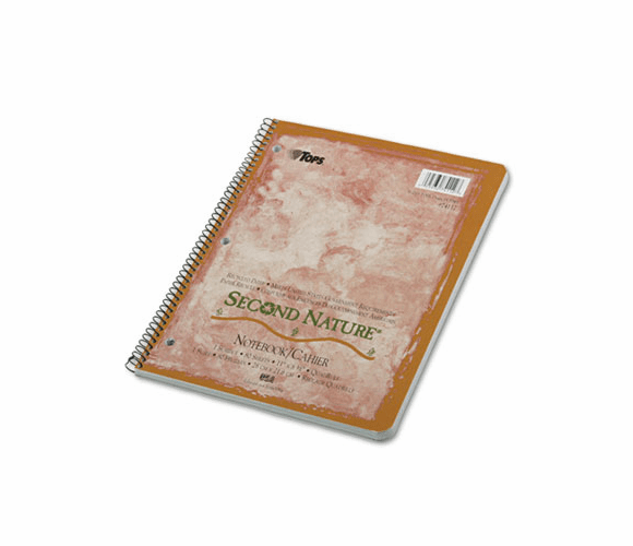TOP74112 Second Nature Subject Wirebound Notebook, Quadrille Rule, Ltr, WE, 80-Sheet By TOPS BUSINESS FORMS