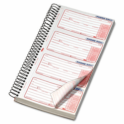 TOP74620 Second Nature Phone Call Book, 2 3/4 x 5, Two-Part Carbonless, 400 Forms By TOPS BUSINESS FORMS
