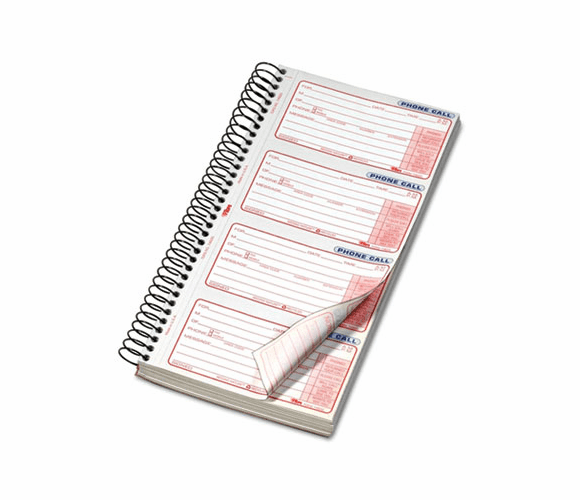TOP74620 Second Nature Phone Call Book, 2 3/4 x 5, Two-Part Carbonless, 400 Forms By TOPS BUSINESS FORMS
