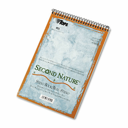 TOP74690 Second Nature Spiral Reporter/Steno Notebook, Gregg Rule, 6 x 9, WE, 70-Sheet By TOPS BUSINESS FORMS