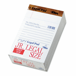TOP7500 The Legal Pad Jr. Ruled Perforated Pads, 5 x 8, White, 50 Sheet Pads, 12/Pack By TOPS BUSINESS FORMS