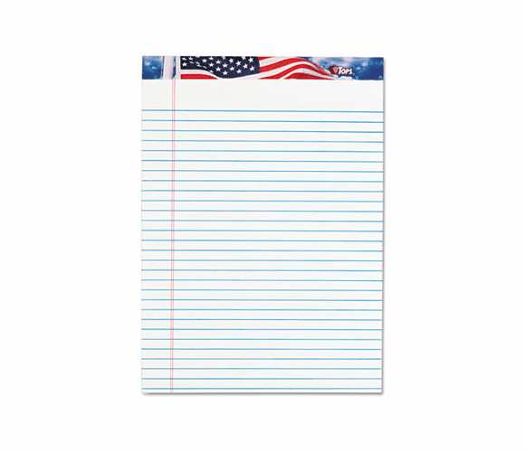 TOP75140 American Pride Writing Pad, Lgl Rule, 8-1/2 x 11-3/4, White, 50-Sheet 12/Pack By TOPS BUSINESS FORMS