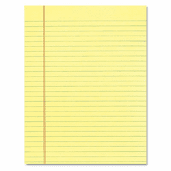 TOP7522 Glue Top Ruled Pads, Legal Rule, 8-1/2 x 11, Canary, 12 50-Sheet Pads/Pack By TOPS BUSINESS FORMS