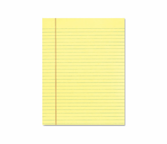 TOP7522 Glue Top Ruled Pads, Legal Rule, 8-1/2 x 11, Canary, 12 50-Sheet Pads/Pack By TOPS BUSINESS FORMS