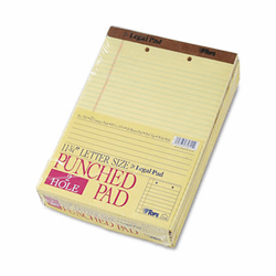 TOP7531 2-Hole Punched Perforated Pads, Lgl Rule, Ltr, Canary, 50 Sheet Pads, 12/Pack By TOPS BUSINESS FORMS