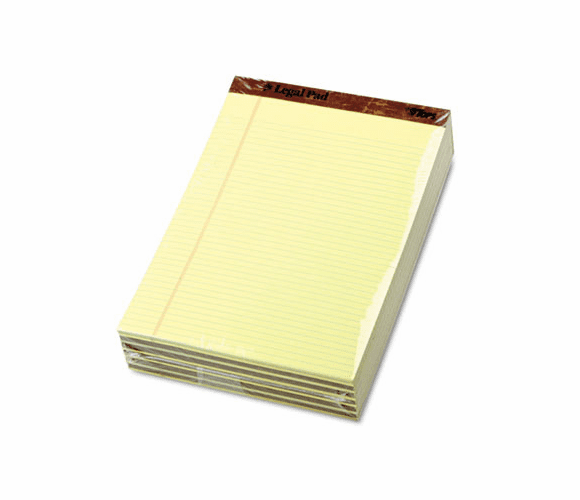 TOP75370 Perforated Pads, Narrow Rule, Letter, Canary, 50-Sheet Pads/Pack, Dozen By TOPS BUSINESS FORMS