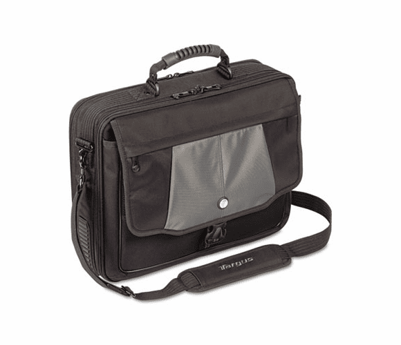 TRGCPT401DUS Blacktop 17" Deluxe Laptop Case, Polyester, 18-1/2 x 5-1/2 x 16-1/4, Black By TARGUS
