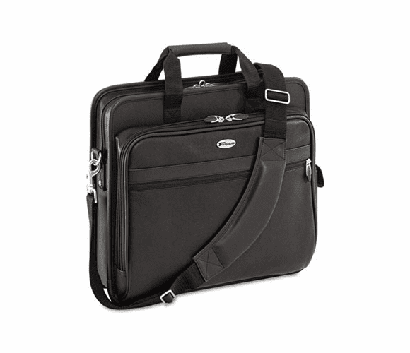 TRGTLE300 Laptop Case, Leather, 15 x 5-3/8 x 13-1/2, Black By TARGUS
