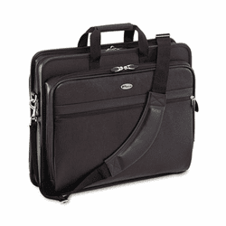 TRGTLE400 Laptop Case, Leather, 17-1/2 x 6-1/2 x 13-1/2, Black By TARGUS