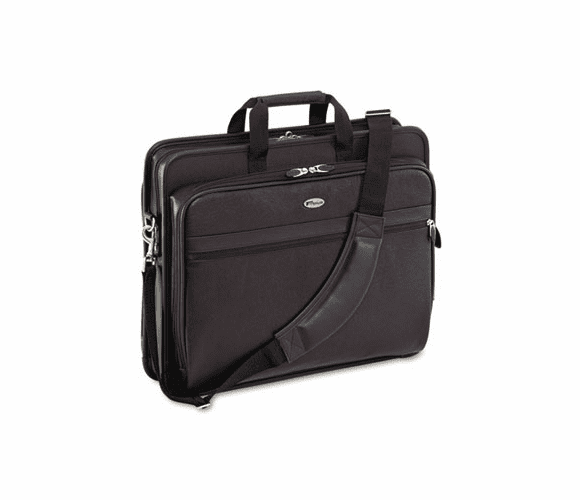 TRGTLE400 Laptop Case, Leather, 17-1/2 x 6-1/2 x 13-1/2, Black By TARGUS