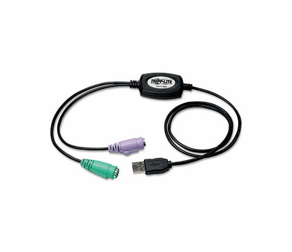 TRPB015000 B015-000 USB to PS/2 Adapter, USB-A Male to 2 x PS2 Female, 18in By TRIPPLITE