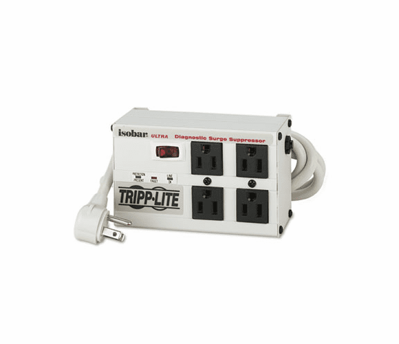 TRPISOBAR4ULTRA ISOBAR4ULTRA Isobar Surge Suppressor, Metal, 4 Outlet, 6ft Cord, 3330 Joules By TRIPPLITE