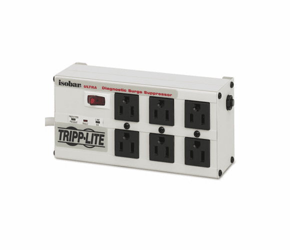 TRPISOBAR6ULTRA ISOBAR6ULTRA Isobar Surge Suppressor Metal, 6 Outlet, 6ft Cord, 3330 Joules By TRIPPLITE