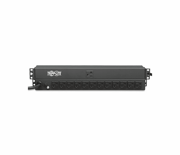 TRPPDU1220 PDU1220 Single Phase Basic PDU 20A 120V 1U RM 13 Outlet 5-15/20R 15ft Cord By TRIPPLITE