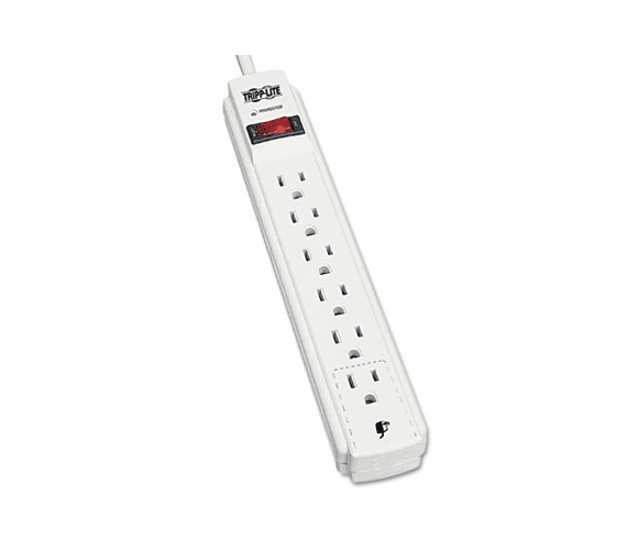 TRPTLP604 TLP604 Surge Suppressor, 6 Outlet, 4ft Cord, 790 Joules By TRIPPLITE