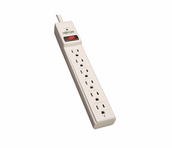 TRPTLP606 TLP606 Surge Suppressor, 6 Outlet, 6ft Cord, 790 Joules By TRIPPLITE
