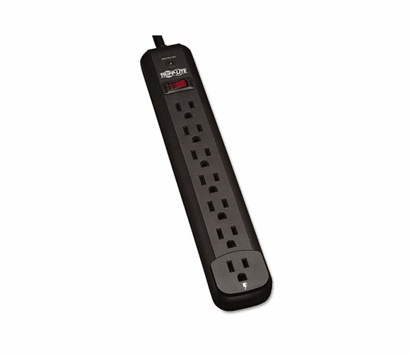 TRPTLP712B TLP712B Surge Suppressor, 7 Outlet, 12ft Cord 1080, Joules, Black By TRIPPLITE