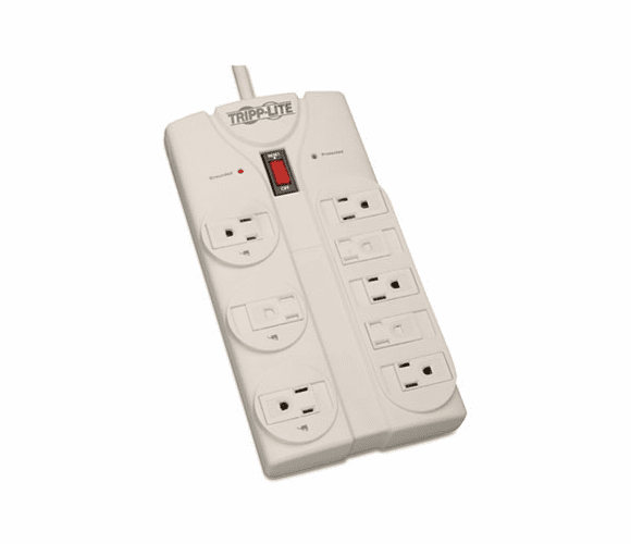 TRPTLP808 TLP808 Surge Suppressor, 8 Outlet, 8ft Cord, 1440 Joules By TRIPPLITE