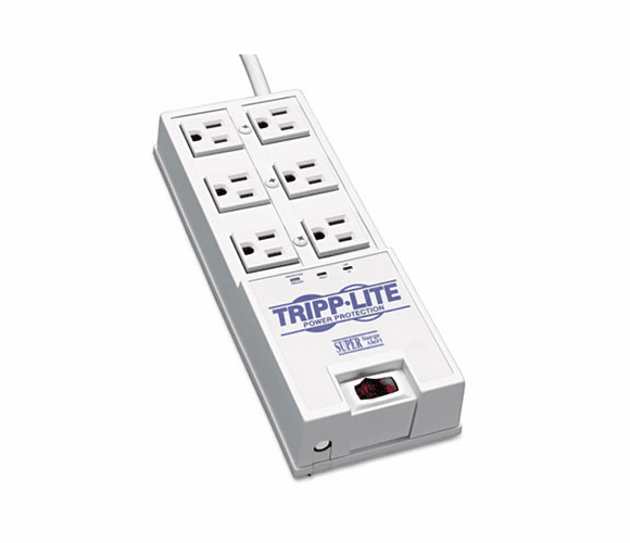 TRPTR6 TR-6 Surge Suppressor, 6 Outlet, 6ft Cord, 2420 Joules By TRIPPLITE