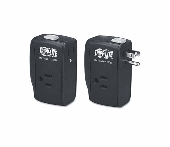 TRPTRAVLER100BT TRAVELER100BT Surge Suppressor Notebook Direct Plug In 2 Out Tel DSL RJ45 1050J By TRIPPLITE