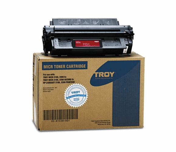 TRS0281038001 0281038001 96A Compatible MICR Toner, 5,000 Page-Yield, Black By TROY