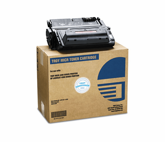 TRS0281118001 0281118001 38A Compatible MICR Toner Secure, 13,500 Page-Yield, Black By TROY