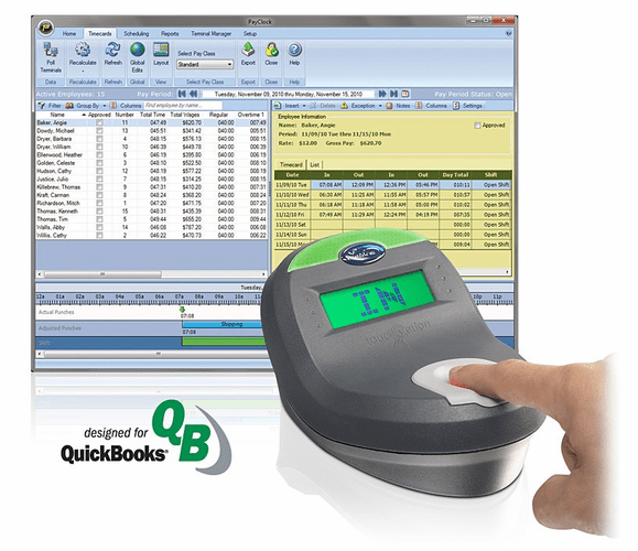 TS100 Biometric Fingerprint System (with PayClock Version 6 software) By Lathem