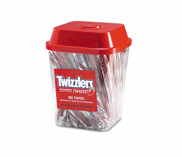 TWZ51902 Strawberry Twizzlers Licorice, Individually Wrapped, 2lb Tub By THE HERSHEY COMPANY