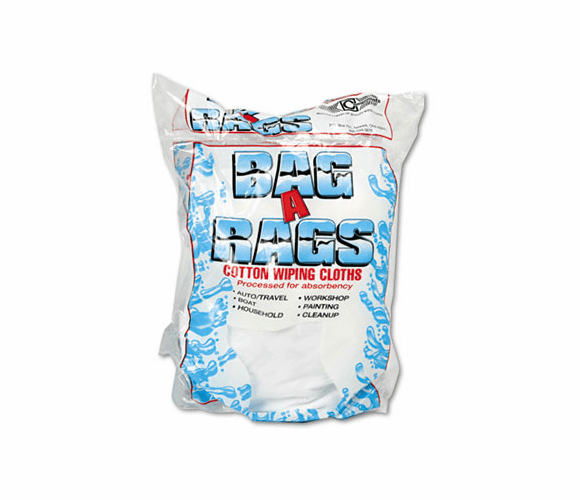 UFSN250CW01 Bag-A-Rags Reusable Wiping Cloths, Cotton, White, 1lb Pack By GENERAL SUPPLY