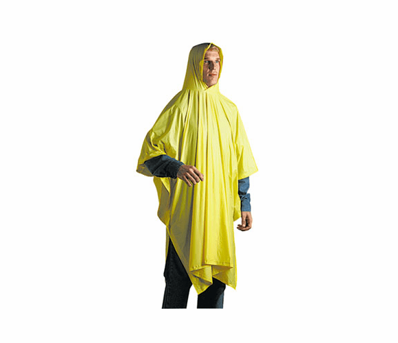 UNS07000 Disposable Rain Poncho, 100% PVC, Yellow By UNISAN