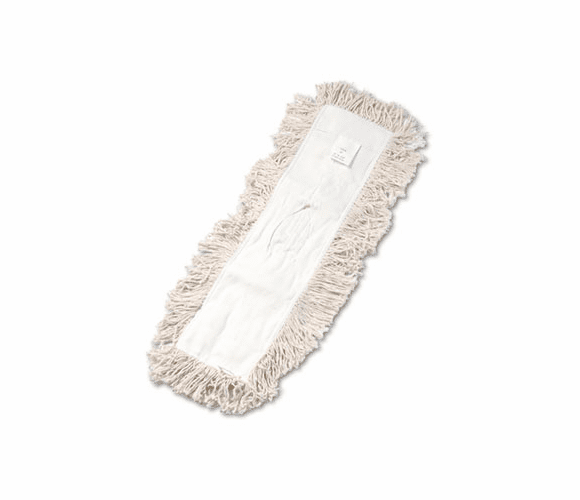 UNS1324 Industrial Dust Mop Head, Hygrade Cotton, 24w x 5d, White By UNISAN