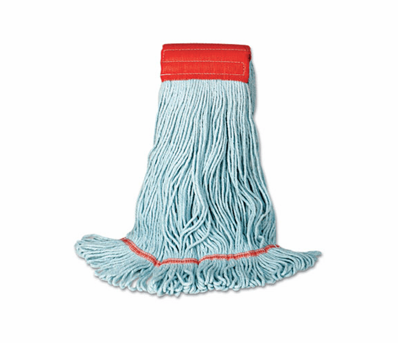 UNS1400L EchoMop with Looped-End Wet Head, Synthetic/Cotton, Large, Blue By UNISAN