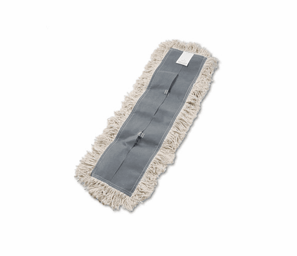 UNS1624 Disposable Dust Mop Head, Cotton/Synthetic, 24w x 5d, White By UNISAN