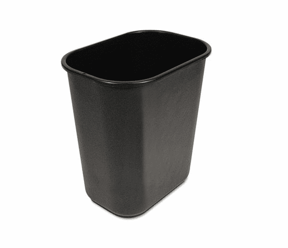 UNS28QTWBBLA Soft-Sided Wastebasket, 28 qt, Black By UNISAN
