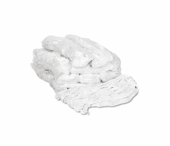 UNS4024RCT Pro Loop Web/Tailband Wet Mop Head, Rayon, #24 Size, White, 12/Carton By UNISAN