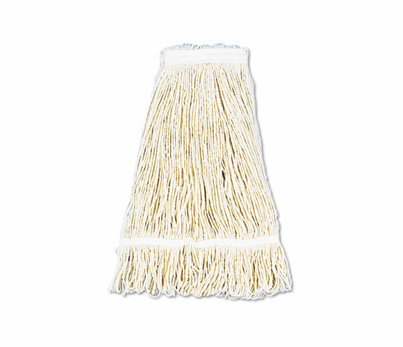UNS424C Pro Loop Web/Tailband Wet Mop Head, Cotton, 24-oz., White By UNISAN